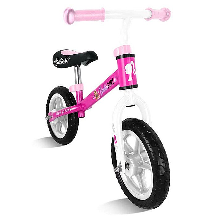 Bicicleta fără pedale pentru copii, multicolor, +2 ani, cadru oțel, șa reglabilă, mânere anti-strivire, Barbie [3]
