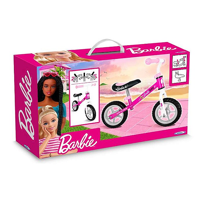 Bicicleta fără pedale pentru copii, multicolor, +2 ani, cadru oțel, șa reglabilă, mânere anti-strivire, Barbie [4]