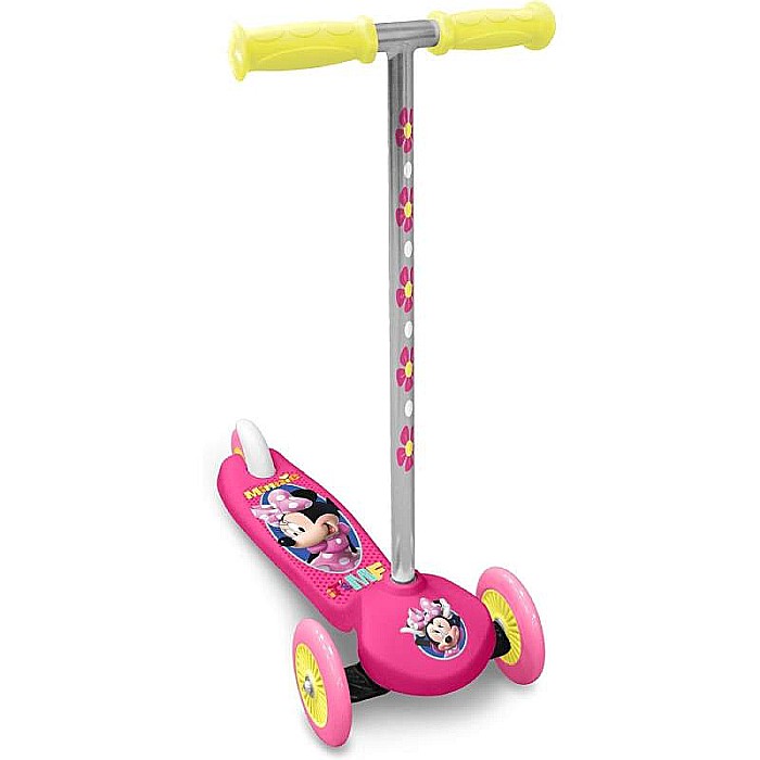 Trotinetă intuitivă cu 3 roți, multicolor, mânere confortabile, platformă antiderapantă, roți acoperite cu material PVC, frână posterioară cu piciorul, Minnie Mouse [1]