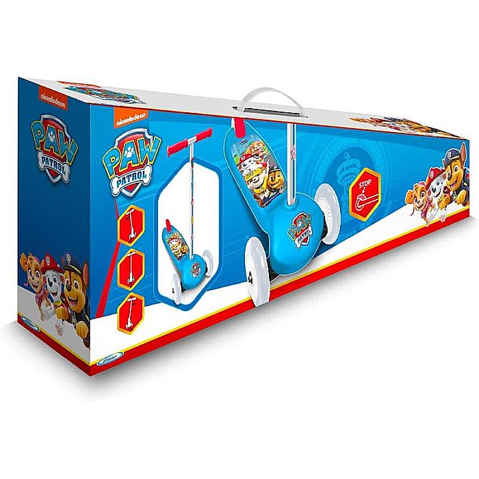 Trotinetă intuitivă cu 3 roți, multicolor, mânere confortabile, platformă antiderapantă, roți acoperite cu material PVC, frână posterioară cu piciorul, Paw Patrol [2]