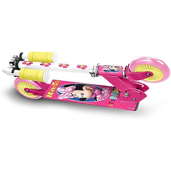 Trotinetă pliabilă cu 2 roți 3 ani +, multicolor, ghidon ajustabil, mânere pliabile, platformă antiderapantă, frână posterioară cu piciorul, Minnie Mouse [3]