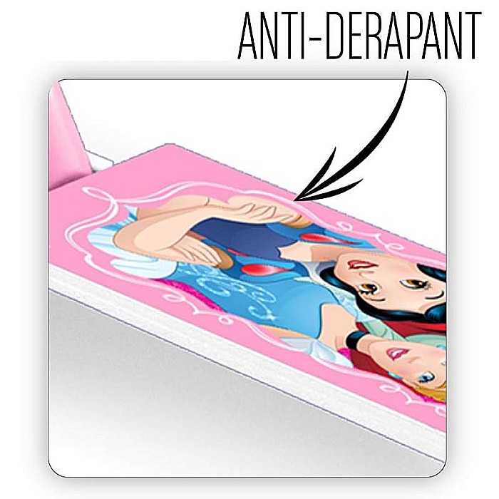 Trotinetă pliabilă cu 2 roți 3 ani +, multicolor, ghidon ajustabil, mânere pliabile, platformă antiderapantă, frână posterioară cu piciorul, Princess, Disney [7]
