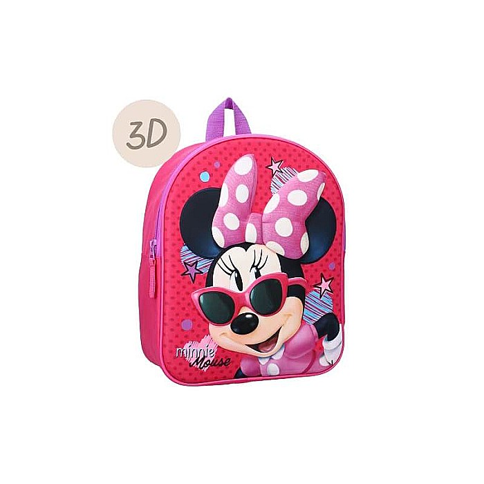 Ghiozdan 3d Minnie mouse friends around town, dimensiuni 32cm x26cm x11cm [2]