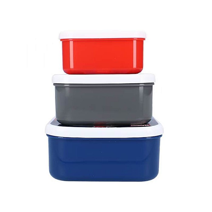 Caserolă alimente pentru copii set lunch box 3 în 1 Spiderman, 12 x 12 x 6 cm [2]