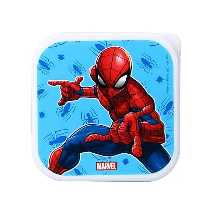 Caserolă alimente pentru copii set lunch box 3 în 1 Spiderman, 12 x 12 x 6 cm [3]