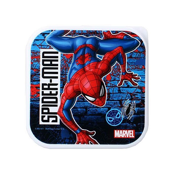 Caserolă alimente pentru copii set lunch box 3 în 1 Spiderman, 12 x 12 x 6 cm [4]
