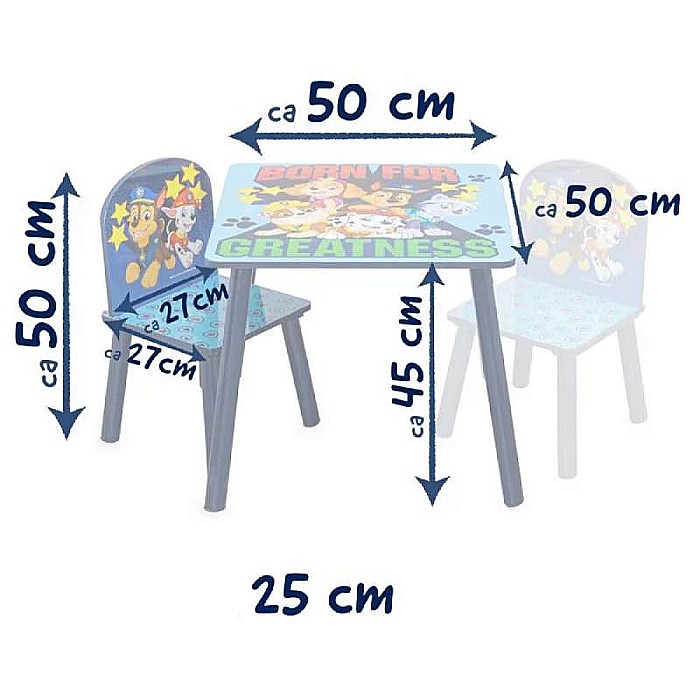 Set masă și scaune pentru copii, Paw Patrol [4]