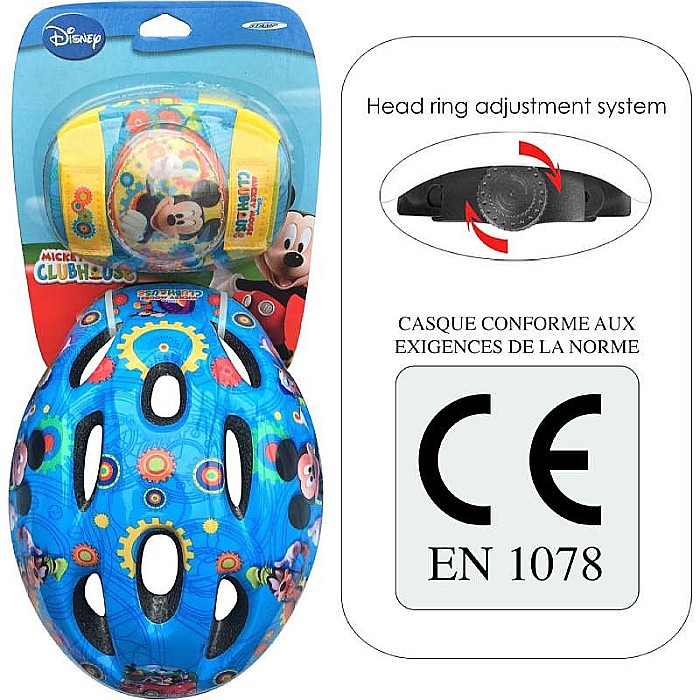 Set protecție pentru copii, cască cu mărime reglabilă, genunchiere și cotiere, multicolor, 3-6 ani, Mickey Mouse [2]