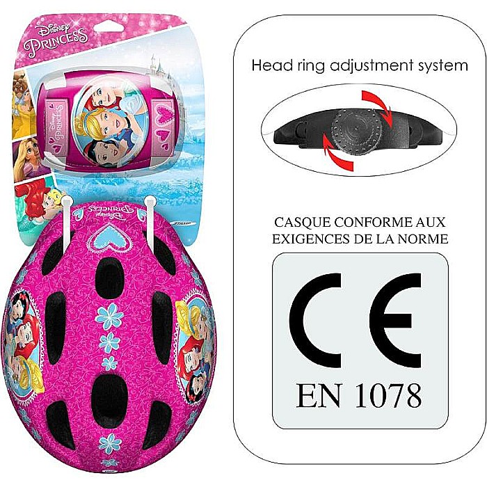 Set protecție pentru copii, cască cu mărime reglabilă, genunchiere și cotiere, multicolor, 3-6 ani, Princess, Disney [3]