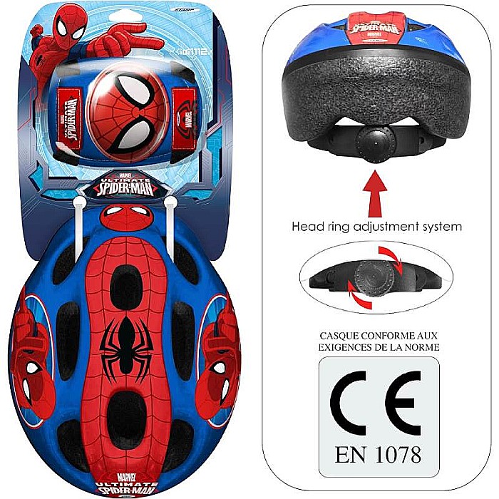 Set protecție pentru copii, cască cu mărime reglabilă, genunchiere și cotiere, multicolor, 3-6 ani, Spiderman [3]