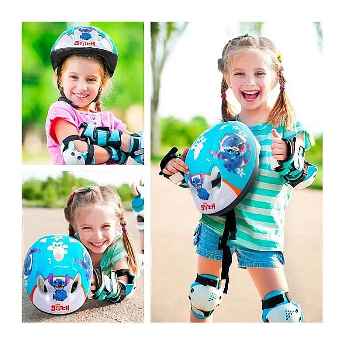 Cască de protecție pentru copii cu mărime reglabilă, 52-56 cm, multicolor, Stitch [2]