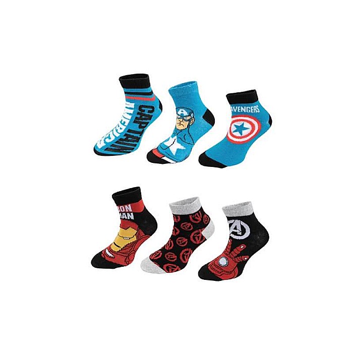Set 6 perechi șosete, multicolor, Avengers, Marvel [1]