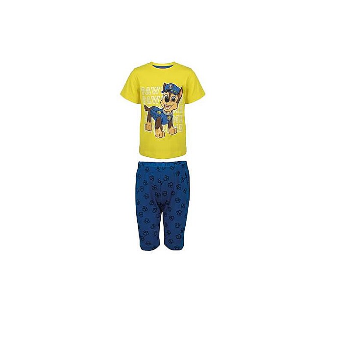 Pijama copii cu mânecă scurtă, albastru/galben, bumbac, YAY, Paw Patrol [1]