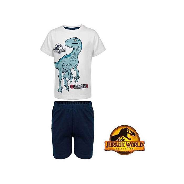 Pijama copii cu mânecă scurtă, multicolor, 100% bumbac, Danger, Jurassic World [2]