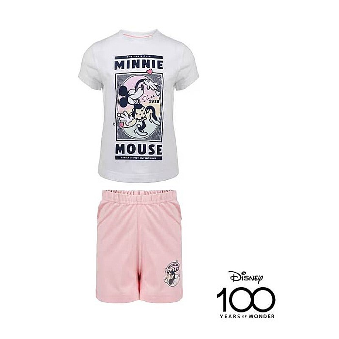 Pijama copii cu mânecă scurtă, multicolor, 100% bumbac, Love, Minnie Mouse, Disney 100 [2]