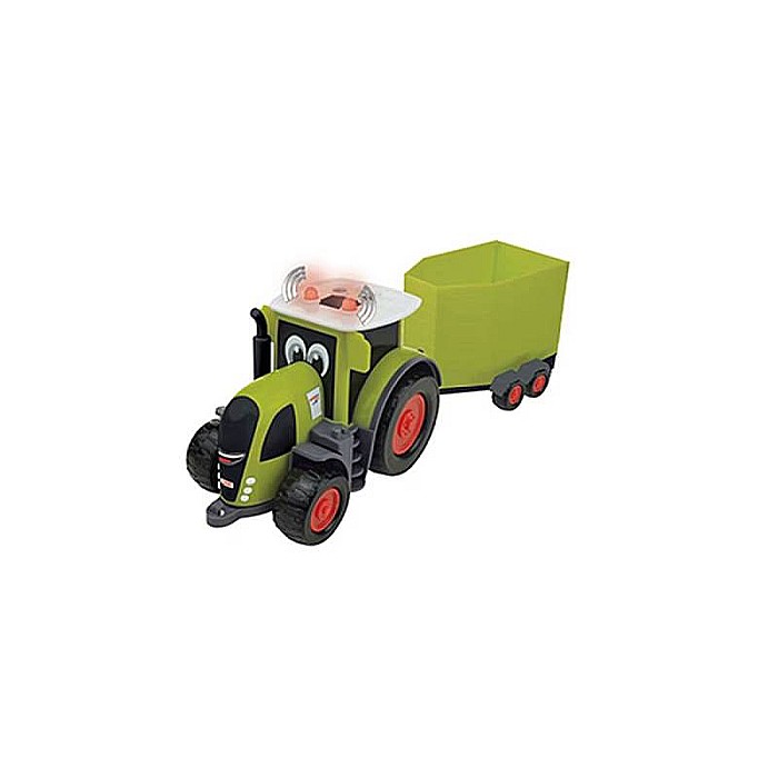 Tractor Claas 870 Axion cu remorcă pentru animale 35 x 13 x 12 cm, cal inclus, cu sunete și lumini, multicolor, cu baterii incluse [2]