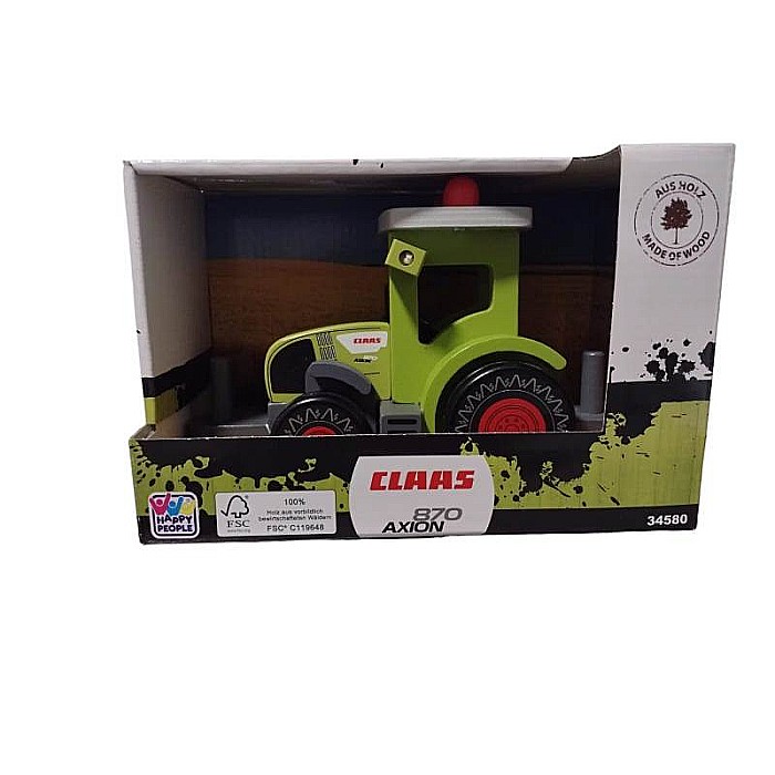 Tractor din lemn, Claas Axion 870, 20 cm, multicolor [2]