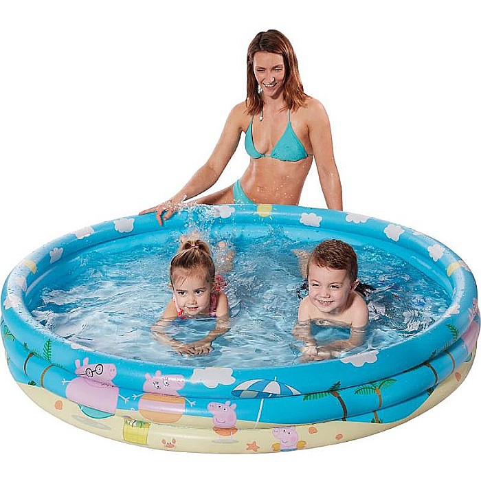 Piscină gonflabilă pentru copii, 3 inele, 122 x 23 cm, Peppa Pig [2]