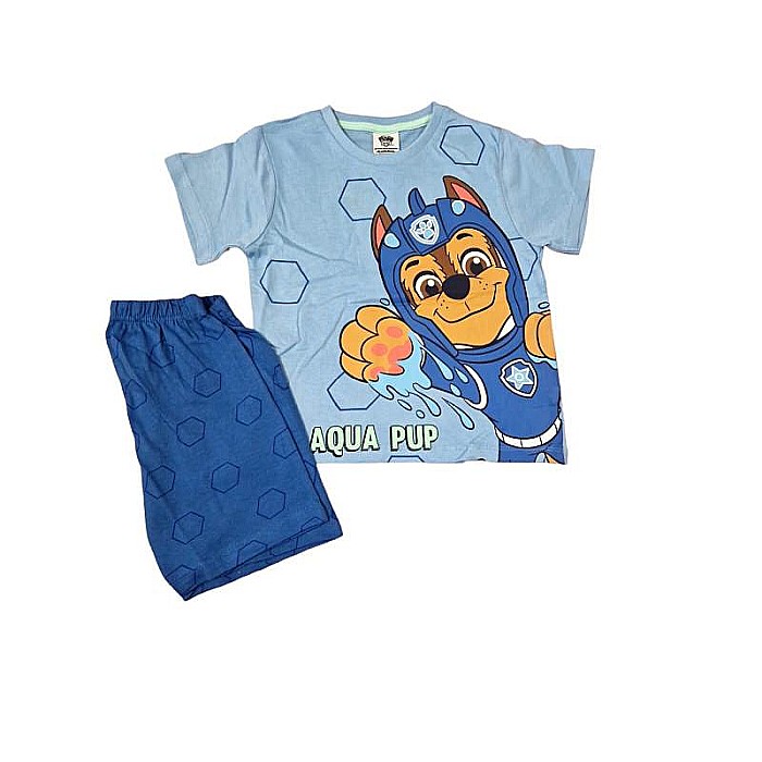 Pijamale copii cu mânecă scurtă, bumbac, multicolor, Aqua Pup, Paw Patrol [4]
