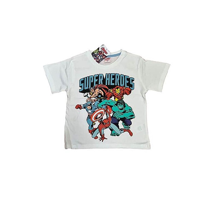 Pijamale copii cu mânecă scurtă, bumbac, multicolor, Super Heroes, Avengers [2]