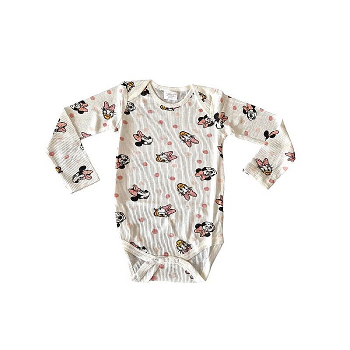 Set două body-uri cu mânecă lungă, multicolor, 100% bumbac, Minnie Mouse [2]