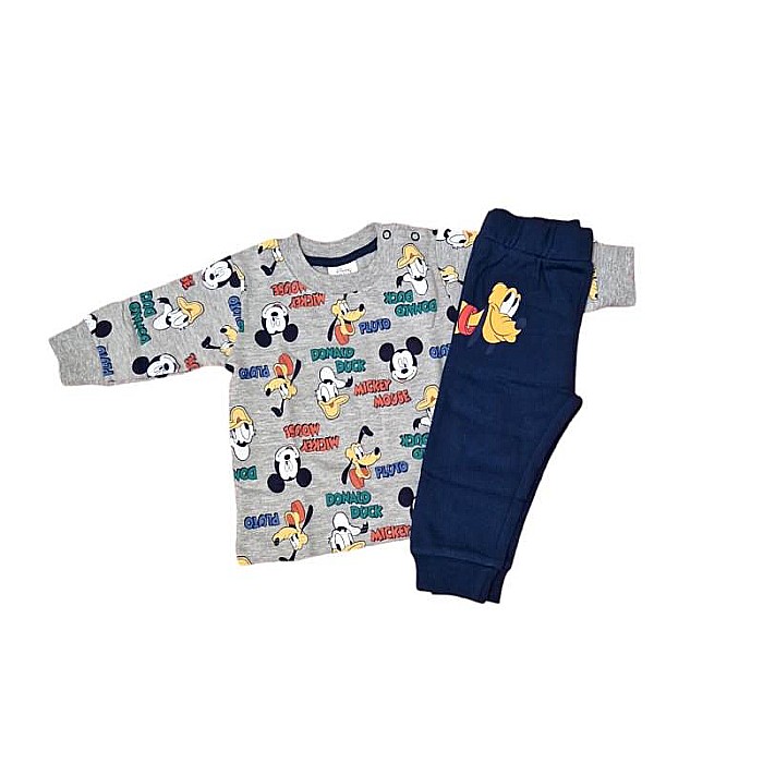 Pijamale copii cu mânecă lungă, multicolor, 100% bumbac, Mickey Mouse [4]