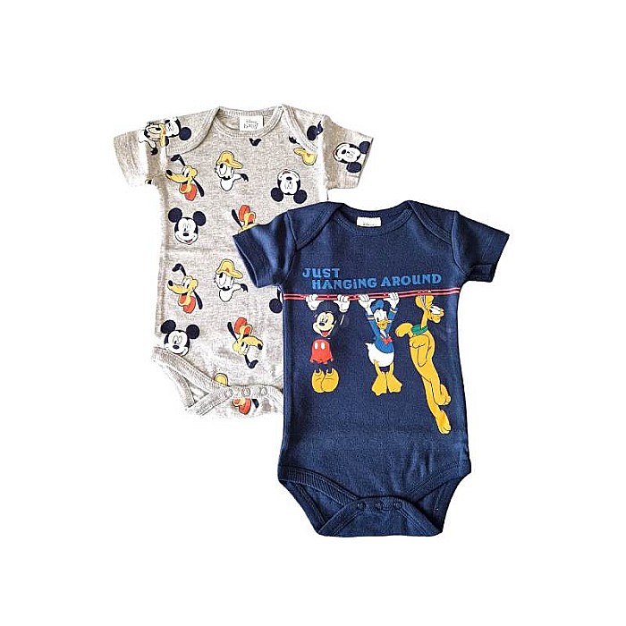 Set două body-uri cu mânecă scurtă, multicolor, Mickey Mouse [1]