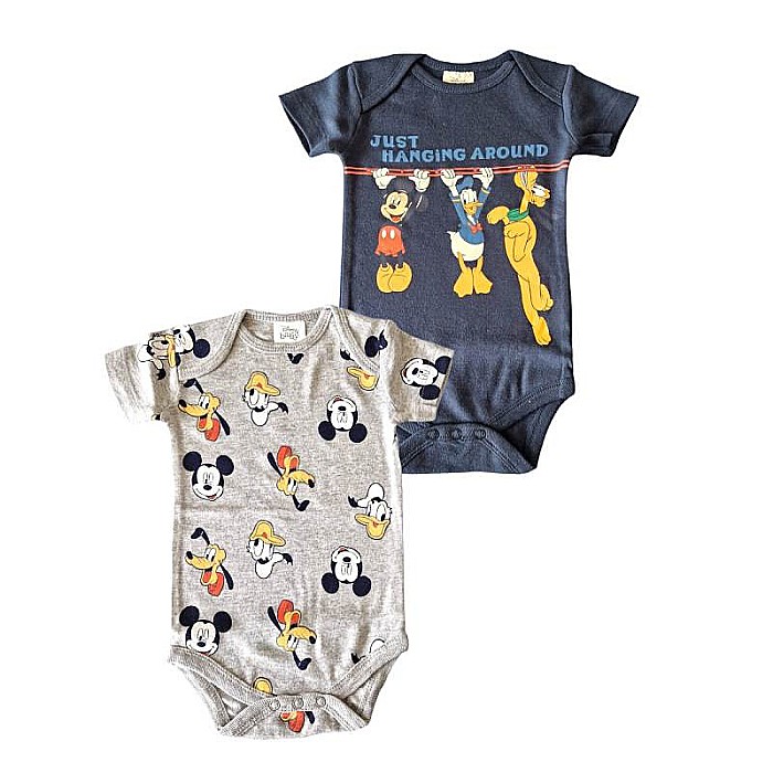 Set două body-uri cu mânecă scurtă, multicolor, Mickey Mouse [2]