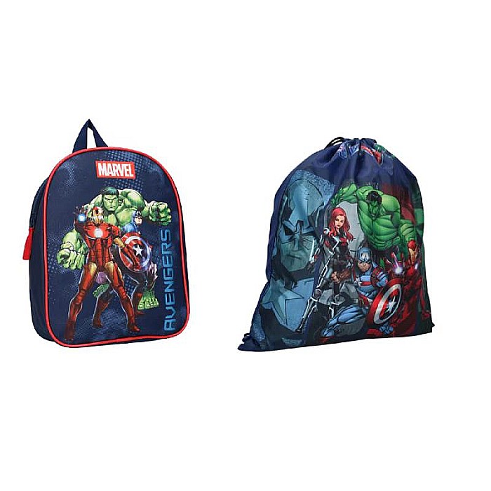 Set Ghiozdan grădiniță, 29x22x9 cm, multicolor, bretele ajustabile și Sac sport, multicolor, 44x1x36 cm, Avengers United Forces [1]