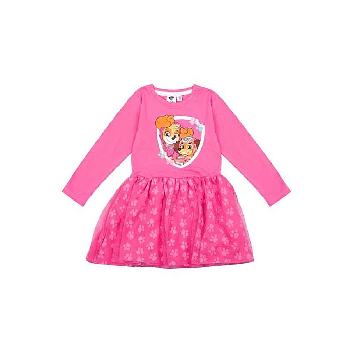 Rochie fete, 100% bumbac, roz, Paw Patrol [1]
