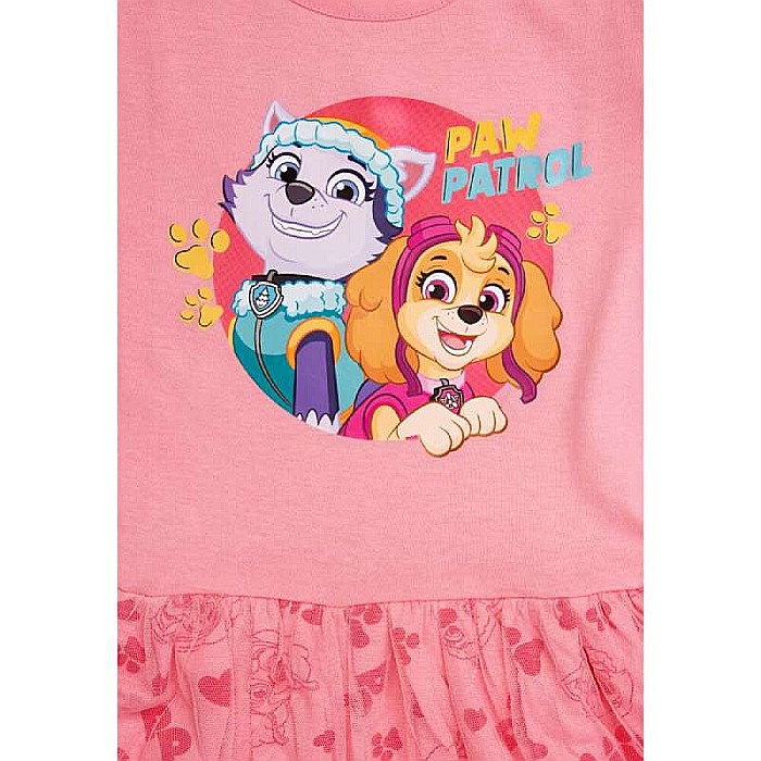 Rochie fete, 100% bumbac, roz, Smile, Paw Patrol [2]