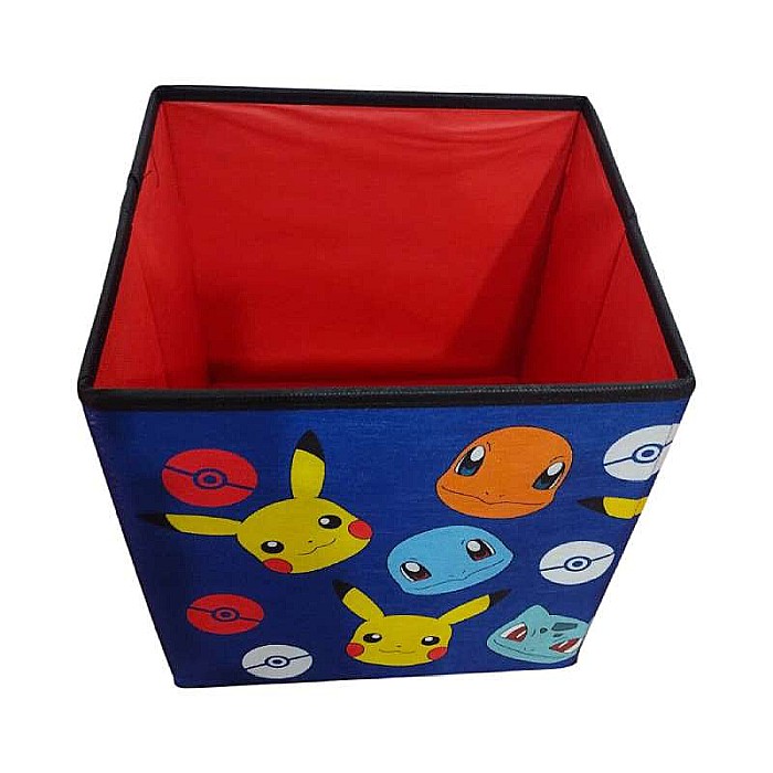 Taburet Pliabil cu Spațiu de Depozitare, Tip Cutie, Multicolor, Sarcină Maximă 80 kg, 30x30x30 cm, Pokemon [4]