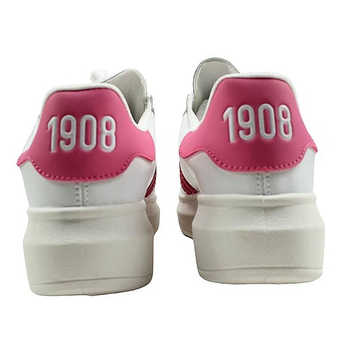 Pantofi sport din piele ecologică cu detalii holografice, alb, PI, Lee Cooper [4]