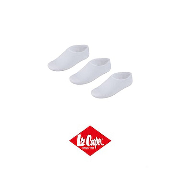 Set 3 Perechi Șosete Bărbați, tip tălpici, alb, Lee Cooper Originals [2]