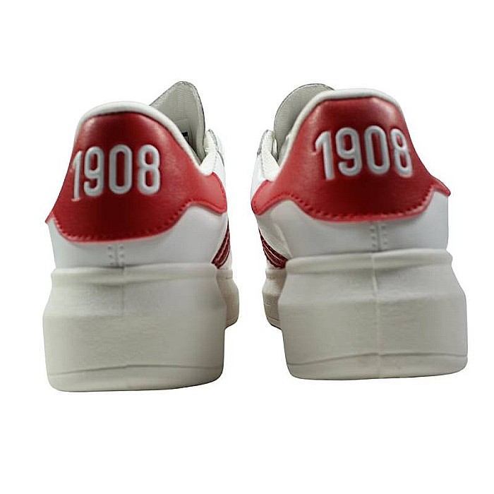Pantofi sport din piele ecologică cu detalii holografice, alb, RE, Lee Cooper [4]