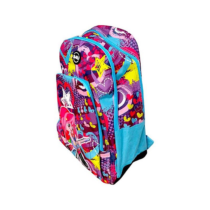 Ghiozdan școală ergonomic cu trei compartimente, Homio, rezistent la stropi de ploaie, bretele întărite și ajustabile, 44x35x14 cm, multicolor, Rock [3]