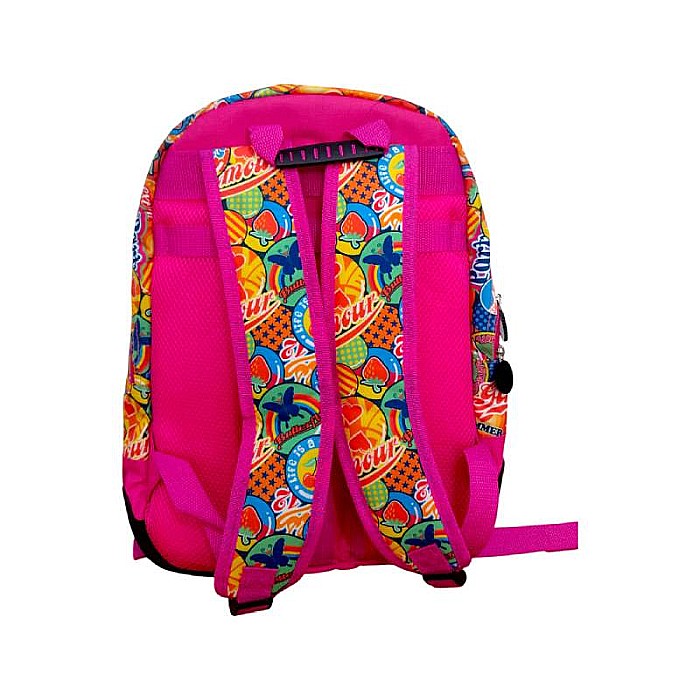 Ghiozdan școală ergonomic, cu două compartimente, Homio, rezistent la stropi de ploaie, bretele întărite și ajustabile, 44x35x14 cm, multicolor, Ice Cream [2]