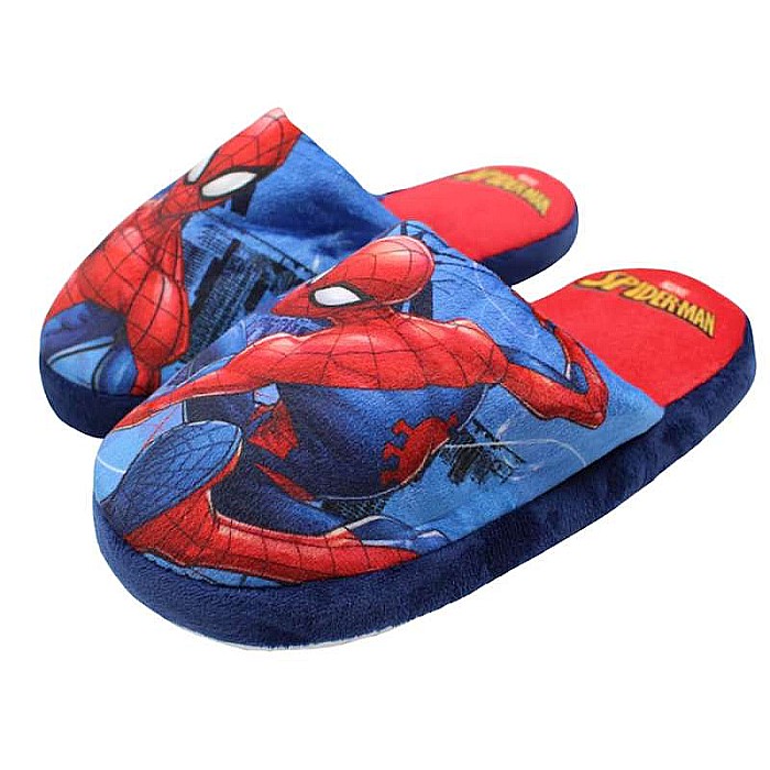 Papuci băieți, plușați, multicolor, talpă antiderapantă, Spiderman [5]