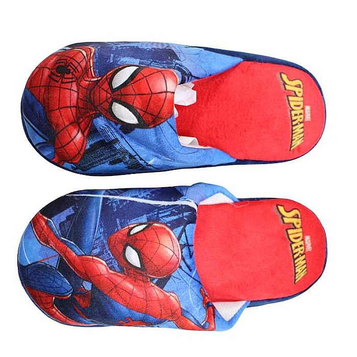Papuci băieți, plușați, multicolor, talpă antiderapantă, Spiderman [2]