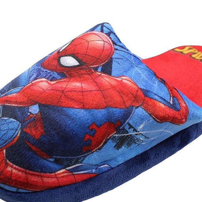 Papuci băieți, plușați, multicolor, talpă antiderapantă, Spiderman [4]