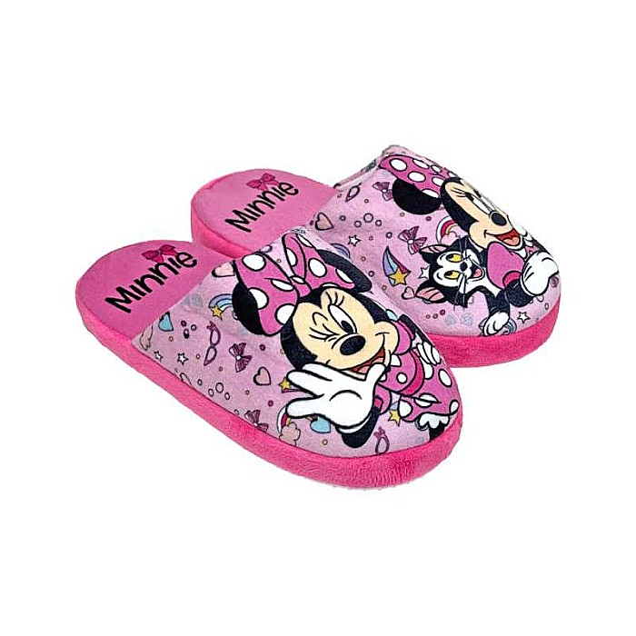 Papuci fetițe, plușați, multicolor, talpă antiderapantă, Minnie Mouse [2]