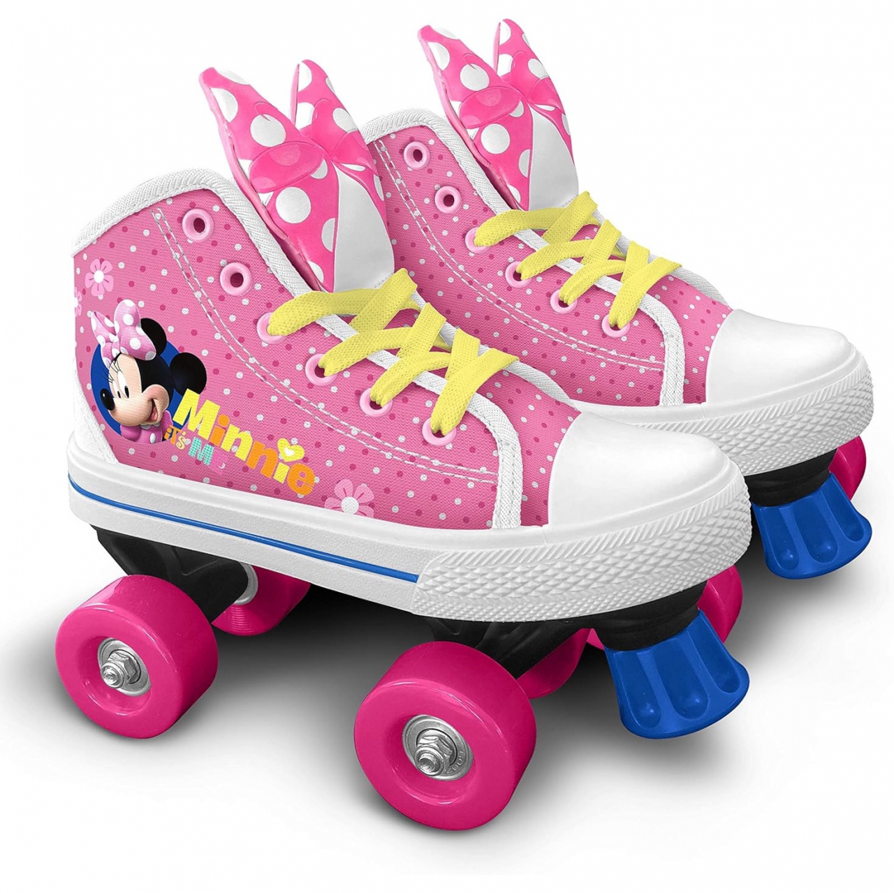 Patine cu rotile, multicolor, inchidere pe baza de siret, material textil, marimea 30, Minnie Mouse [1]