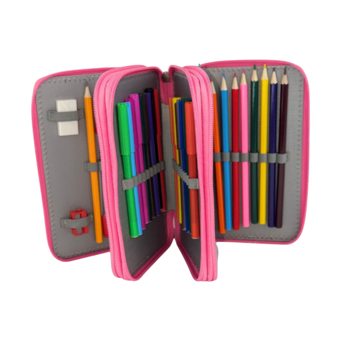 Penar cu 3 compartimente, echipat, 42 piese, multicolor, Happy, Stitch [4]