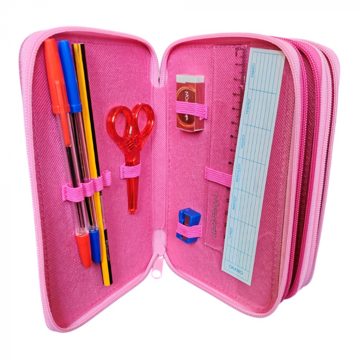 Penar cu 3 compartimente, echipat, 45 piese, multicolor, Minnie Mouse [3]