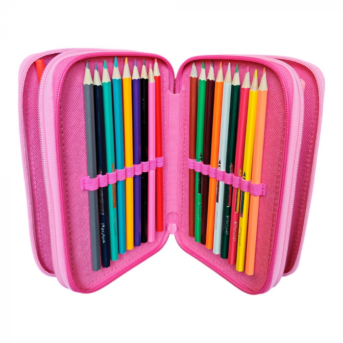 Penar cu 3 compartimente, echipat, 45 piese, multicolor, Minnie Mouse [4]