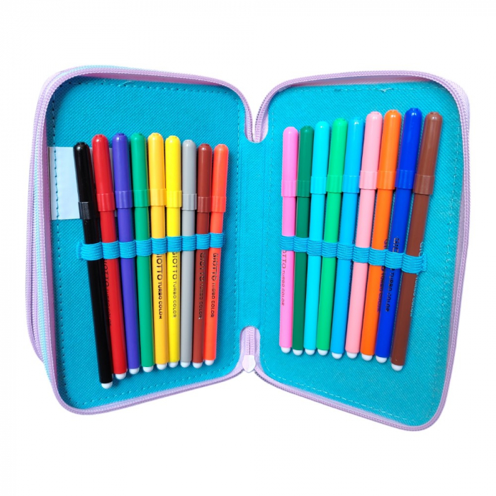 Penar cu 3 compartimente, echipat, 45 piese, multicolor, Frozen [4]