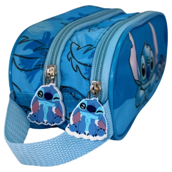 Penar cu două compartimente 23x10x6 cm, albastru, Happy, Stitch [2]