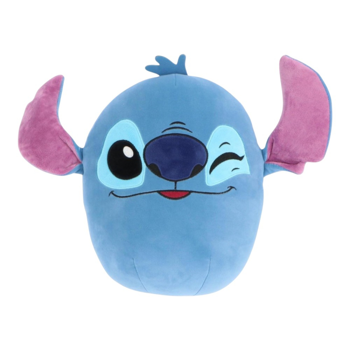 Pernă din pluș super moale, squishy, pentru copii, albastru, 32 cm, Happy, Stitch [1]
