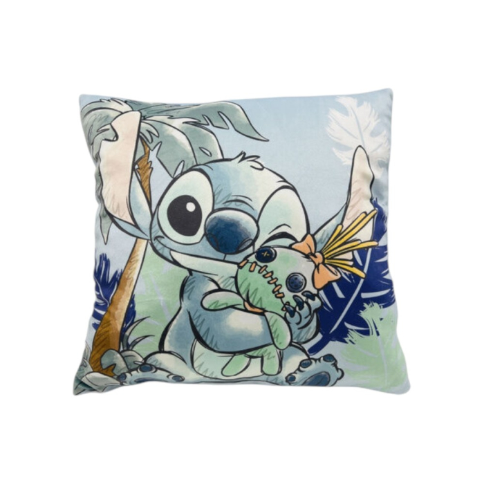 Pernă pentru copii cu două fețe, 38x38 cm, albastru, Fun, Stitch [2]