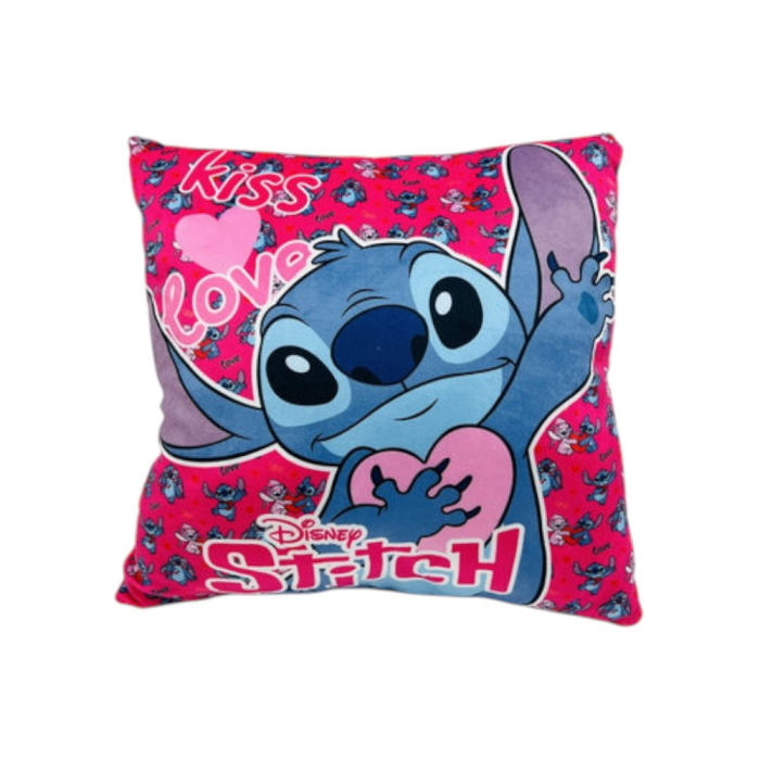 Pernă pentru copii cu două fețe, 38x38 cm, roz, Fun, Stitch, Disney [2]
